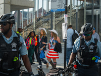 Pro-Palestine protesters organized a march on the first day of the Democratic National Convention on August 19, 2024. The protesters marched...