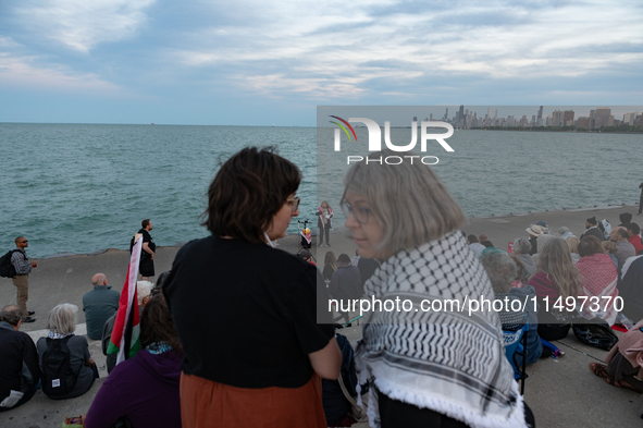 The American Friends Service Committee (AFSC) holds an interfaith vigil for those killed in Gaza, calling for a permanent ceasefire on Augus...