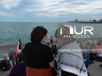 The American Friends Service Committee (AFSC) holds an interfaith vigil for those killed in Gaza, calling for a permanent ceasefire on Augus...