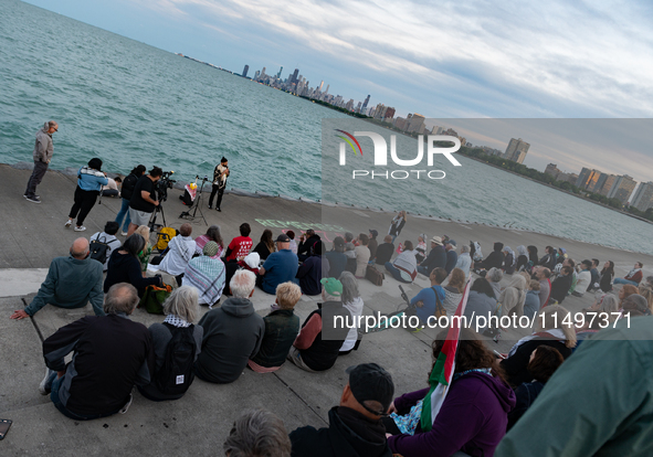 The American Friends Service Committee (AFSC) holds an interfaith vigil for those killed in Gaza, calling for a permanent ceasefire on Augus...