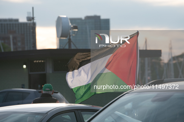 The American Friends Service Committee (AFSC) holds an interfaith vigil for those killed in Gaza, calling for a permanent ceasefire on Augus...