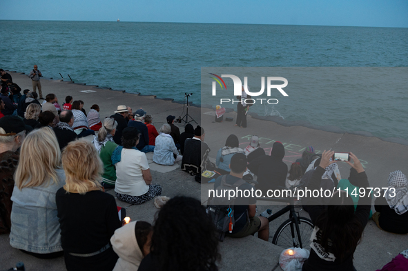 The American Friends Service Committee (AFSC) holds an interfaith vigil for those killed in Gaza, calling for a permanent ceasefire on Augus...