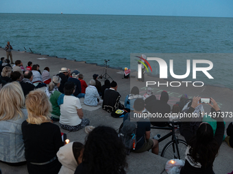 The American Friends Service Committee (AFSC) holds an interfaith vigil for those killed in Gaza, calling for a permanent ceasefire on Augus...