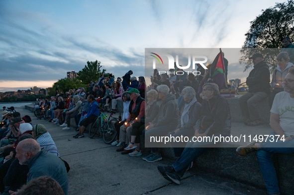 The American Friends Service Committee (AFSC) holds an interfaith vigil for those killed in Gaza, calling for a permanent ceasefire on Augus...