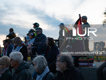 The American Friends Service Committee (AFSC) holds an interfaith vigil for those killed in Gaza, calling for a permanent ceasefire on Augus...