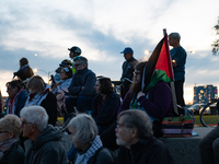 The American Friends Service Committee (AFSC) holds an interfaith vigil for those killed in Gaza, calling for a permanent ceasefire on Augus...