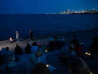 The American Friends Service Committee (AFSC) holds an interfaith vigil for those killed in Gaza, calling for a permanent ceasefire on Augus...