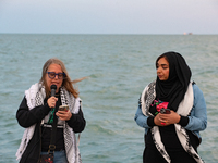 The American Friends Service Committee (AFSC) holds an interfaith vigil for those killed in Gaza, calling for a permanent ceasefire on Augus...