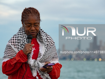 The American Friends Service Committee (AFSC) holds an interfaith vigil for those killed in Gaza, calling for a permanent ceasefire on Augus...