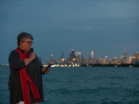 The American Friends Service Committee (AFSC) holds an interfaith vigil for those killed in Gaza, calling for a permanent ceasefire on Augus...