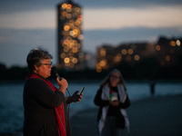 The American Friends Service Committee (AFSC) holds an interfaith vigil for those killed in Gaza, calling for a permanent ceasefire on Augus...