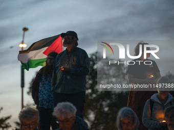 The American Friends Service Committee (AFSC) holds an interfaith vigil for those killed in Gaza, calling for a permanent ceasefire on Augus...