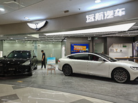 A new energy vehicle is displayed at a Yuanhang auto shop in Shanghai, China, on August 21, 2024. (