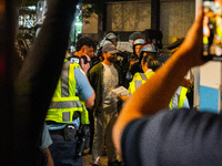 Pro-Palestinian protesters tried to rally outside the Israeli consulate in Chicago, United States, on August 20, 2024. (