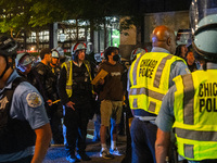 Pro-Palestinian protesters tried to rally outside the Israeli consulate in Chicago, United States, on August 20, 2024. (