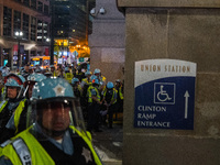 Pro-Palestinian protesters tried to rally outside the Israeli consulate in Chicago, United States, on August 20, 2024. (