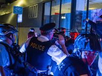 Pro-Palestinian protesters tried to rally outside the Israeli consulate in Chicago, United States, on August 20, 2024. (