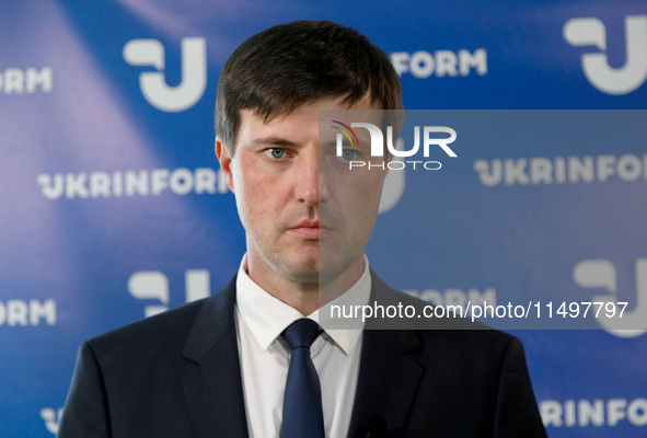 Acting Minister of Agrarian Policy and Food of Ukraine Taras Vysotskyi attends the Congress of Local and Regional Authorities under the Pres...