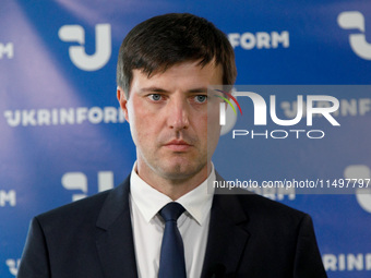 Acting Minister of Agrarian Policy and Food of Ukraine Taras Vysotskyi attends the Congress of Local and Regional Authorities under the Pres...