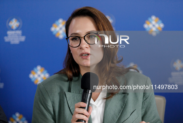 Yuliia Svyrydenko, First Deputy Prime Minister of Ukraine and Minister of Economy of Ukraine, attends a meeting of the Congress of Local and...