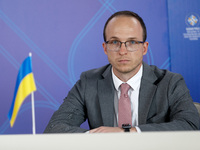 Dmytro Makarenko, acting head of the State Service of Ukraine for geodesy, cartography, and cadastre, attends the Congress of Local and Regi...