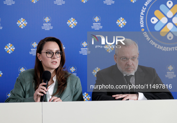 Yuliia Svyrydenko, First Deputy Prime Minister of Ukraine and Minister of Economy of Ukraine, and German Galushchenko, Minister of Energy of...