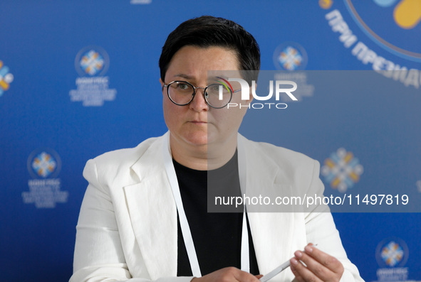 Tetiana Kiriienko, acting head of the State Tax Service of Ukraine, attends the Congress of Local and Regional Authorities under the Preside...