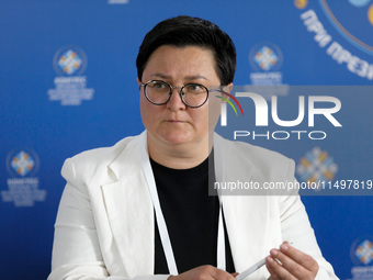 Tetiana Kiriienko, acting head of the State Tax Service of Ukraine, attends the Congress of Local and Regional Authorities under the Preside...