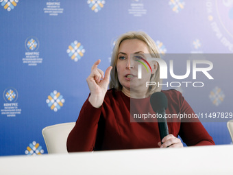 Deputy Prime Minister - Minister for Reintegration of the Temporarily Occupied Territories of Ukraine Iryna Vereshchuk attends the Congress...