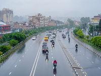 People's daily lives are affected by the heavy rainfall in Kathmandu, Nepal, on August 21, 2024. (