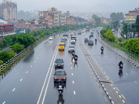 People's daily lives are affected by the heavy rainfall in Kathmandu, Nepal, on August 21, 2024. (