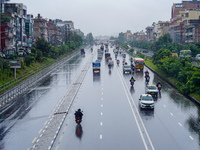 People's daily lives are affected by the heavy rainfall in Kathmandu, Nepal, on August 21, 2024. (