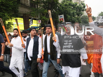 Suvendu Adhikari, Leader of the Opposition in the West Bengal Legislative Assembly, along with writers, actors, artists, and film directors,...