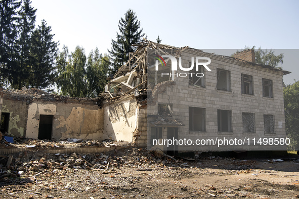 The almost deserted town of Bilopillia in Sumy region near the border with Russia is shelled daily by guided aerial bombs in Bilopillia, Ukr...