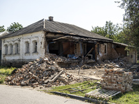 The almost deserted town of Bilopillia in Sumy region near the border with Russia is shelled daily by guided aerial bombs in Bilopillia, Ukr...