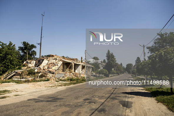 The almost deserted town of Bilopillia in Sumy region near the border with Russia is shelled daily by guided aerial bombs in Bilopillia, Ukr...