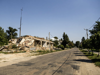 The almost deserted town of Bilopillia in Sumy region near the border with Russia is shelled daily by guided aerial bombs in Bilopillia, Ukr...