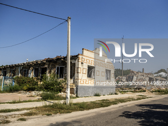 The almost deserted town of Bilopillia in Sumy region near the border with Russia is shelled daily by guided aerial bombs in Bilopillia, Ukr...