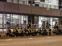 Pro-Palestine protesters hold a ''Make it Great Like '68'' protest in front of the Israeli consulate in Chicago, United States, on August 20...