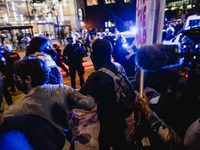 Pro-Palestine protesters hold a ''Make it Great Like '68'' protest in front of the Israeli consulate in Chicago, United States, on August 20...