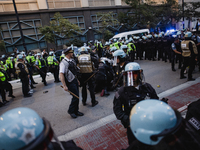 Pro-Palestine protesters hold a ''Make it Great Like '68'' protest in front of the Israeli consulate in Chicago, United States, on August 20...