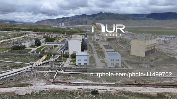 The Yangbajing Geothermal Power Station, the world's highest geothermal power station, is in Lhasa, Tibet, China, on August 8, 2024. 