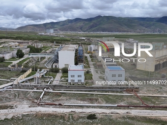 The Yangbajing Geothermal Power Station, the world's highest geothermal power station, is in Lhasa, Tibet, China, on August 8, 2024. (