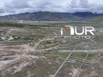 The Yangbajing Geothermal Power Station, the world's highest geothermal power station, is in Lhasa, Tibet, China, on August 8, 2024. (