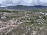 The Yangbajing Geothermal Power Station, the world's highest geothermal power station, is in Lhasa, Tibet, China, on August 8, 2024. (