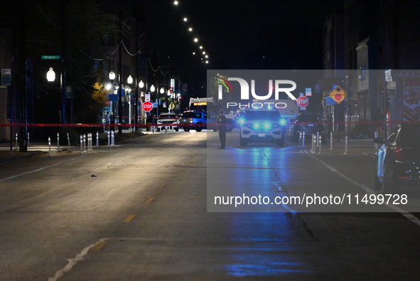 Two people are shot, one critically wounded, in a shooting on the 7800 block of S. Colfax Avenue in Chicago, Illinois, United States, on Aug...