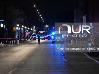 Two people are shot, one critically wounded, in a shooting on the 7800 block of S. Colfax Avenue in Chicago, Illinois, United States, on Aug...