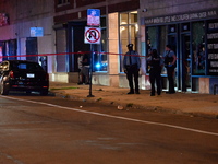 Two people are shot, one critically wounded, in a shooting on the 7800 block of S. Colfax Avenue in Chicago, Illinois, United States, on Aug...