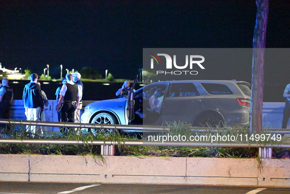 Two people are shot while driving on the 1000 block of N. Lake Shore Drive in Chicago, Illinois, United States, on August 21, 2024. At appro...