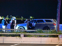 Two people are shot while driving on the 1000 block of N. Lake Shore Drive in Chicago, Illinois, United States, on August 21, 2024. At appro...